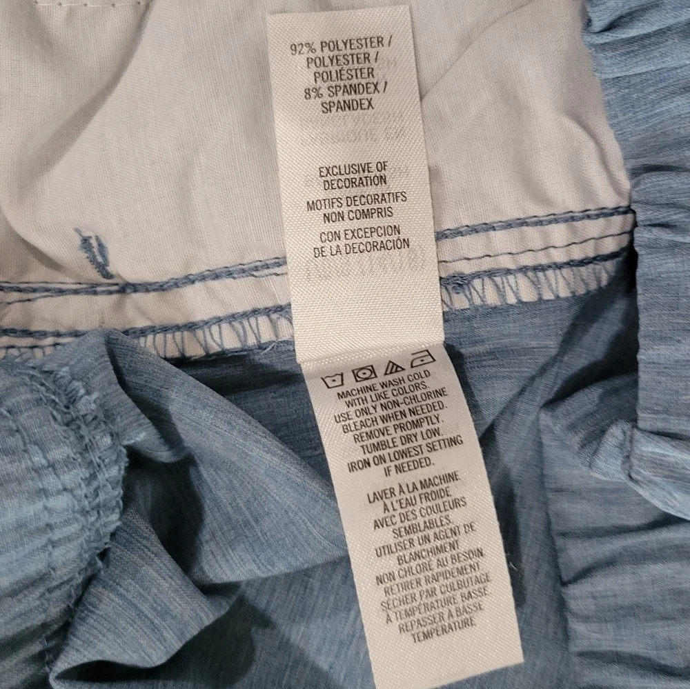 Lucky Brand Coronet Blue Shorts elasticized waistband Size 14/16